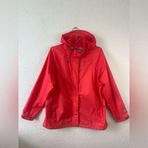 White Sierra Salmon Hooded Windbreaker Jacket Women’s XL Water-Resistant